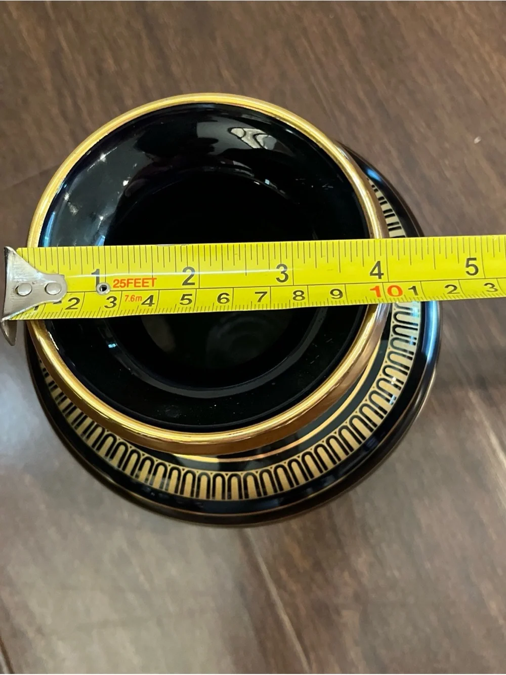 Black and Gold Decorative Urn Vase - Classic Greek Motif